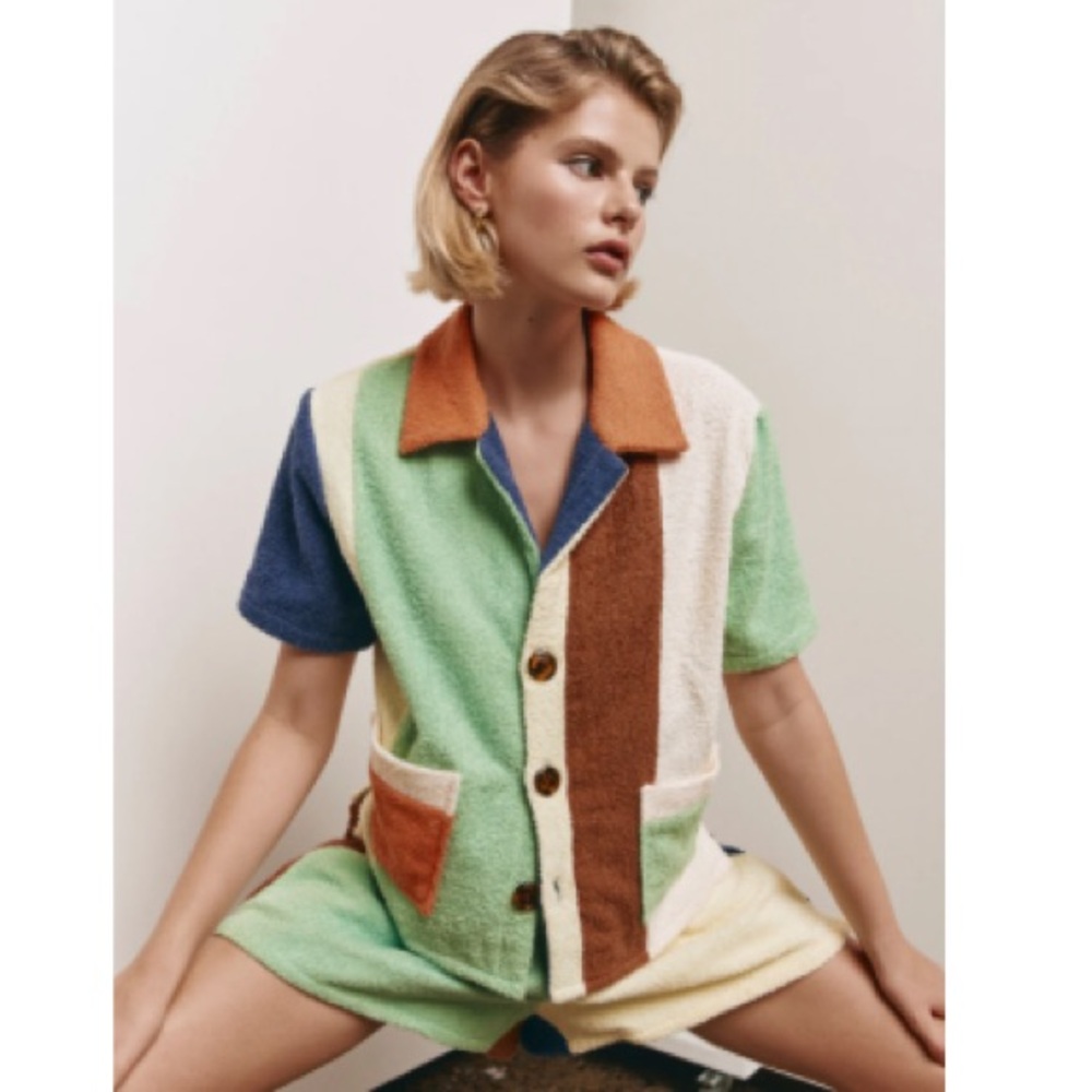 Colorful Patchwork Terrycloth Set